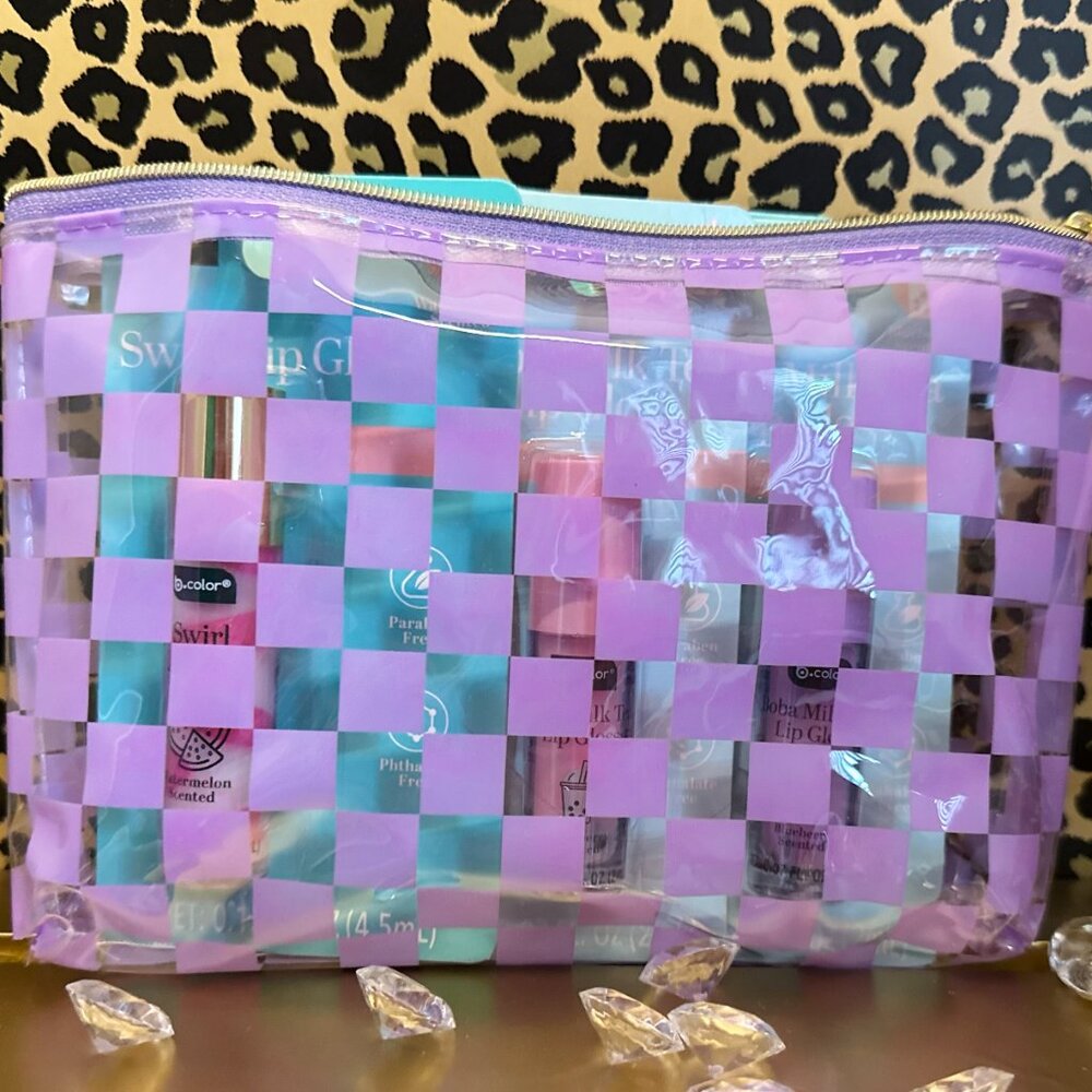 B Pure Lip Bundle*** Five Lip Glosses with Make-Up Bag - Picture 4 of 4